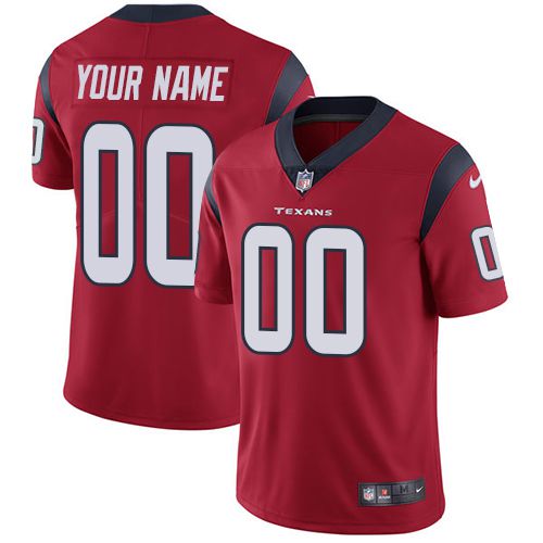 Nike Houston Texans Red Men Customized Vapor Untouchable Player Limited Jersey